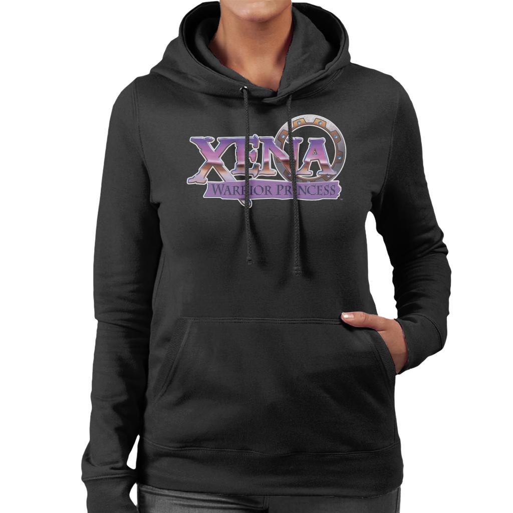 Xena Warrior Princess Purple Logo Women's Hooded Sweatshirt-ALL + EVERY