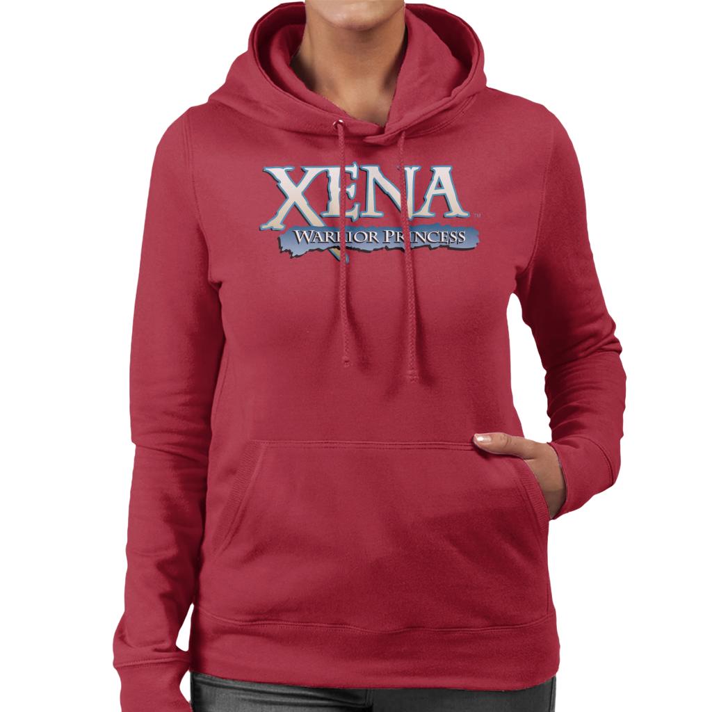 Xena Warrior Princess Blue Logo Women's Hooded Sweatshirt-ALL + EVERY