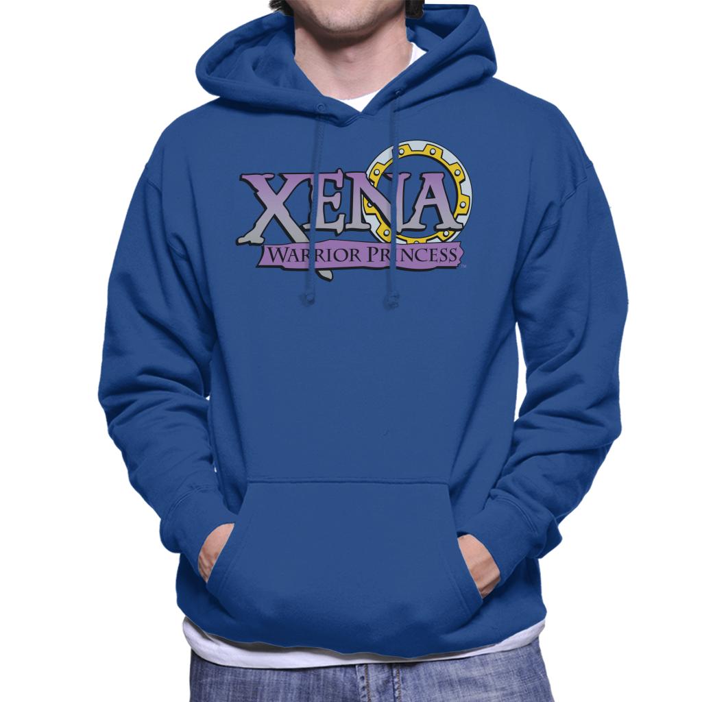 Xena Warrior Princess Purple Gradient Logo Men's Hooded Sweatshirt-ALL + EVERY