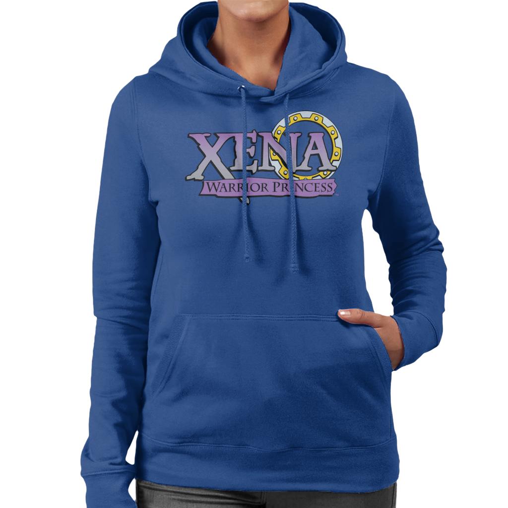 Xena Warrior Princess Purple Gradient Logo Women's Hooded Sweatshirt-ALL + EVERY