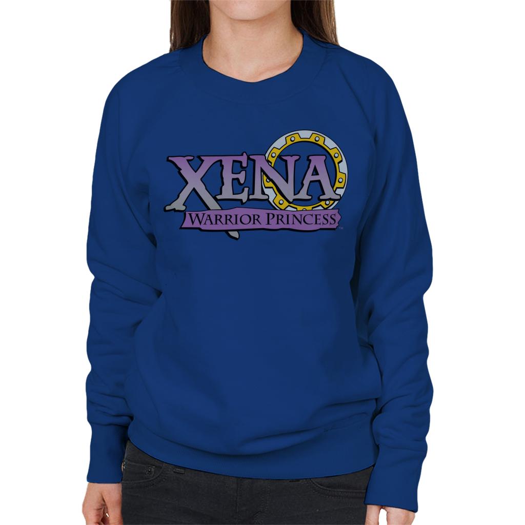 Xena Warrior Princess Purple Gradient Logo Women's Sweatshirt-ALL + EVERY