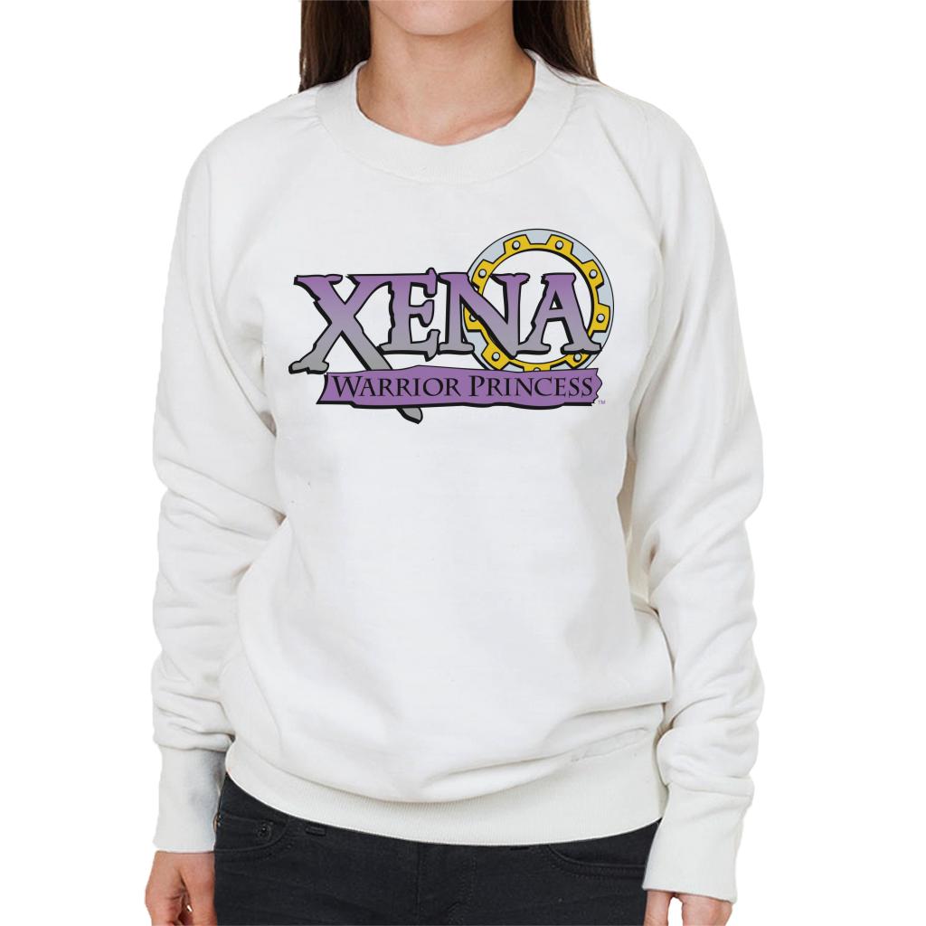 Xena Warrior Princess Purple Gradient Logo Women's Sweatshirt-ALL + EVERY