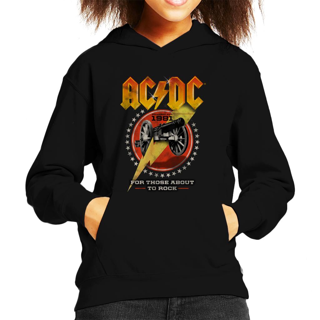 AC/DC For Those About To Rock 1981 Kid's Hooded Sweatshirt