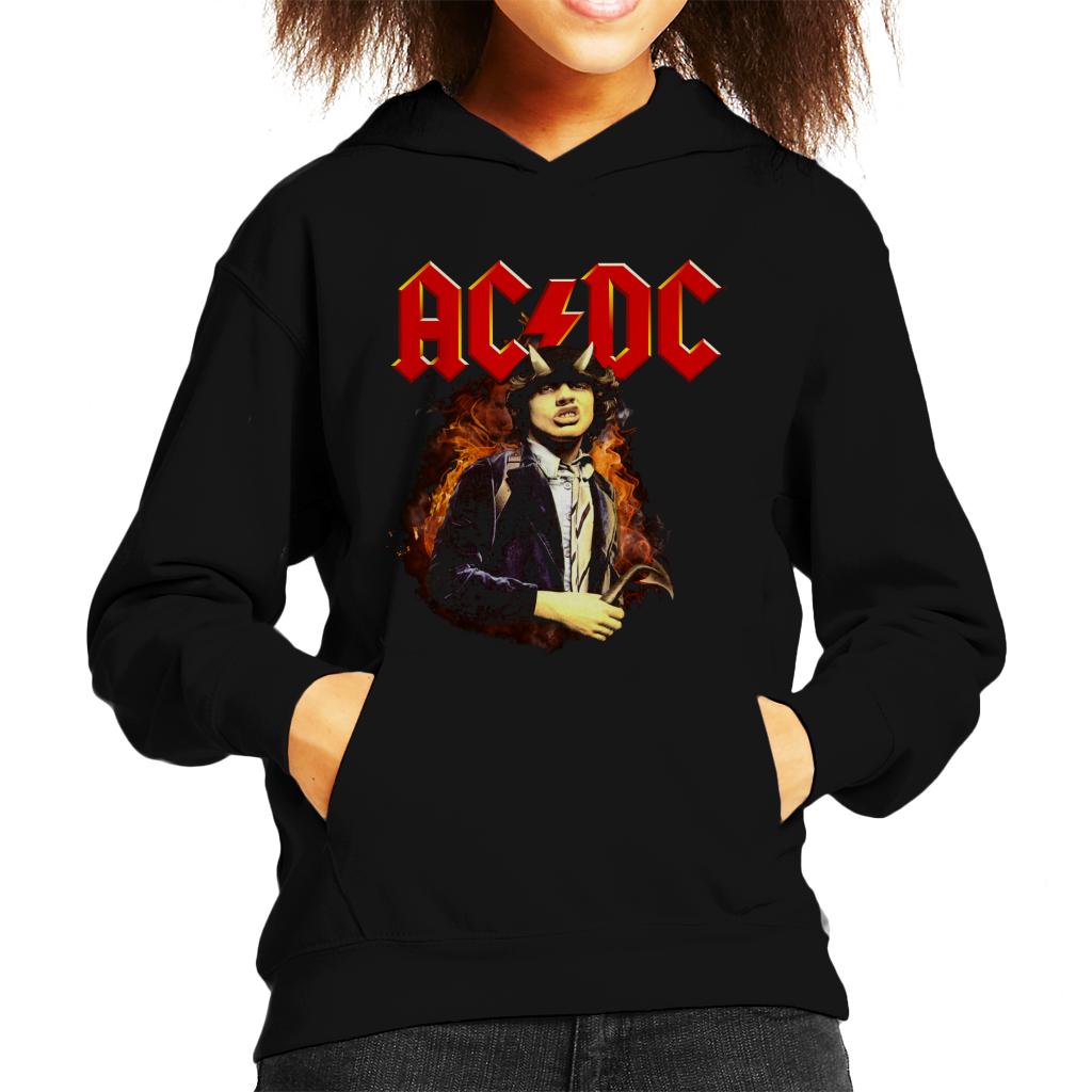 AC/DC Logo Angus Young Highway To Hell Kid's Hooded Sweatshirt