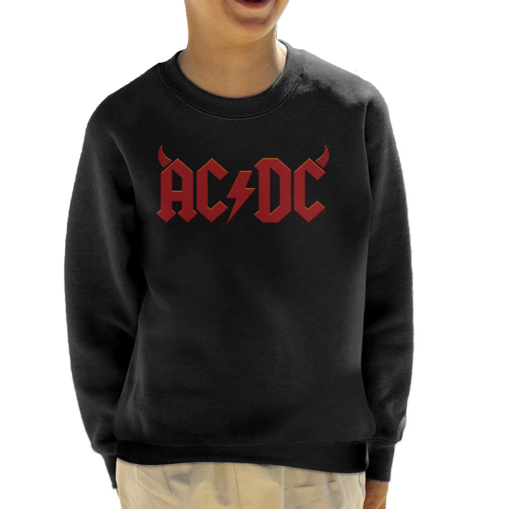 AC/DC Crimson Horns Logo Kid's Sweatshirt