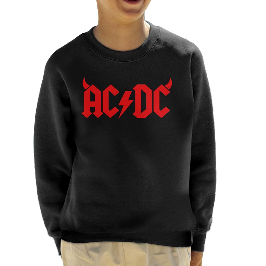 AC/DC Red Horns Logo Kid's Sweatshirt