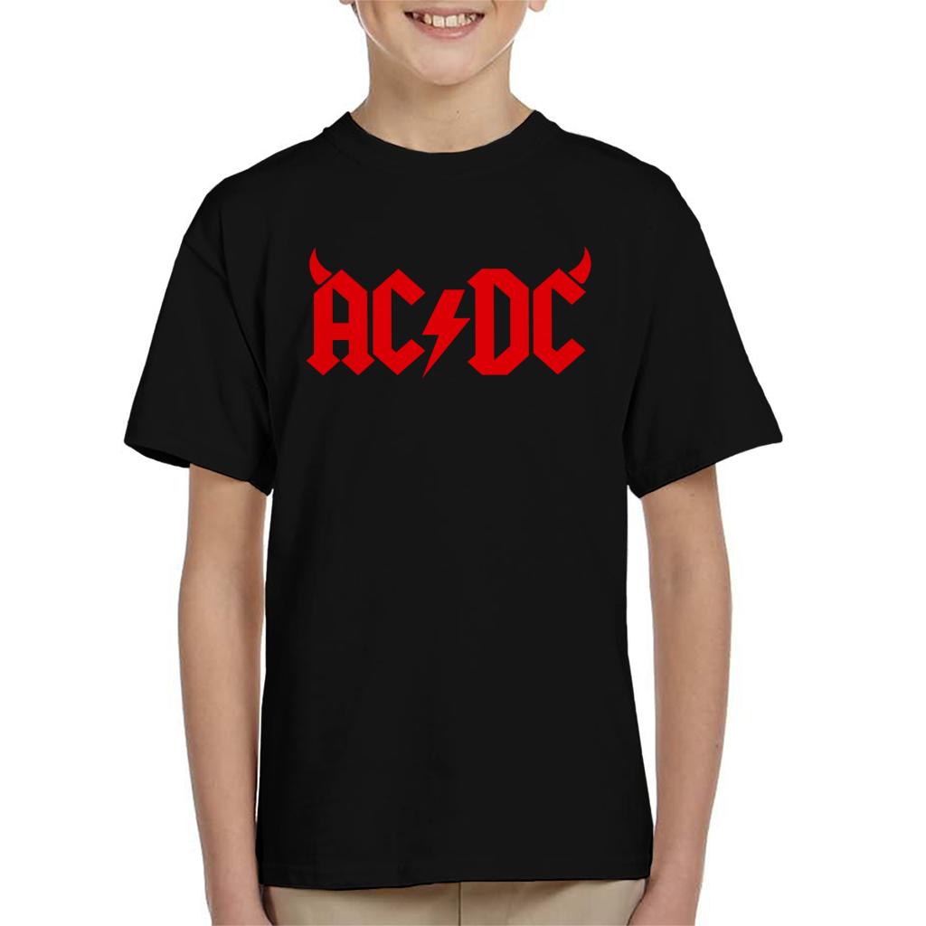 AC/DC Red Horns Logo Kid's T-Shirt