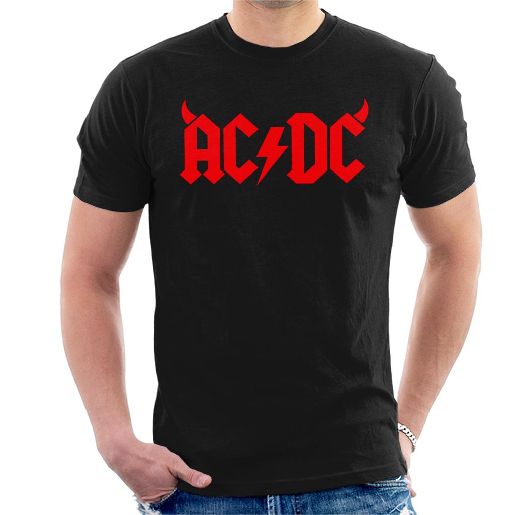 AC/DC Red Horns Logo Men's T-Shirt