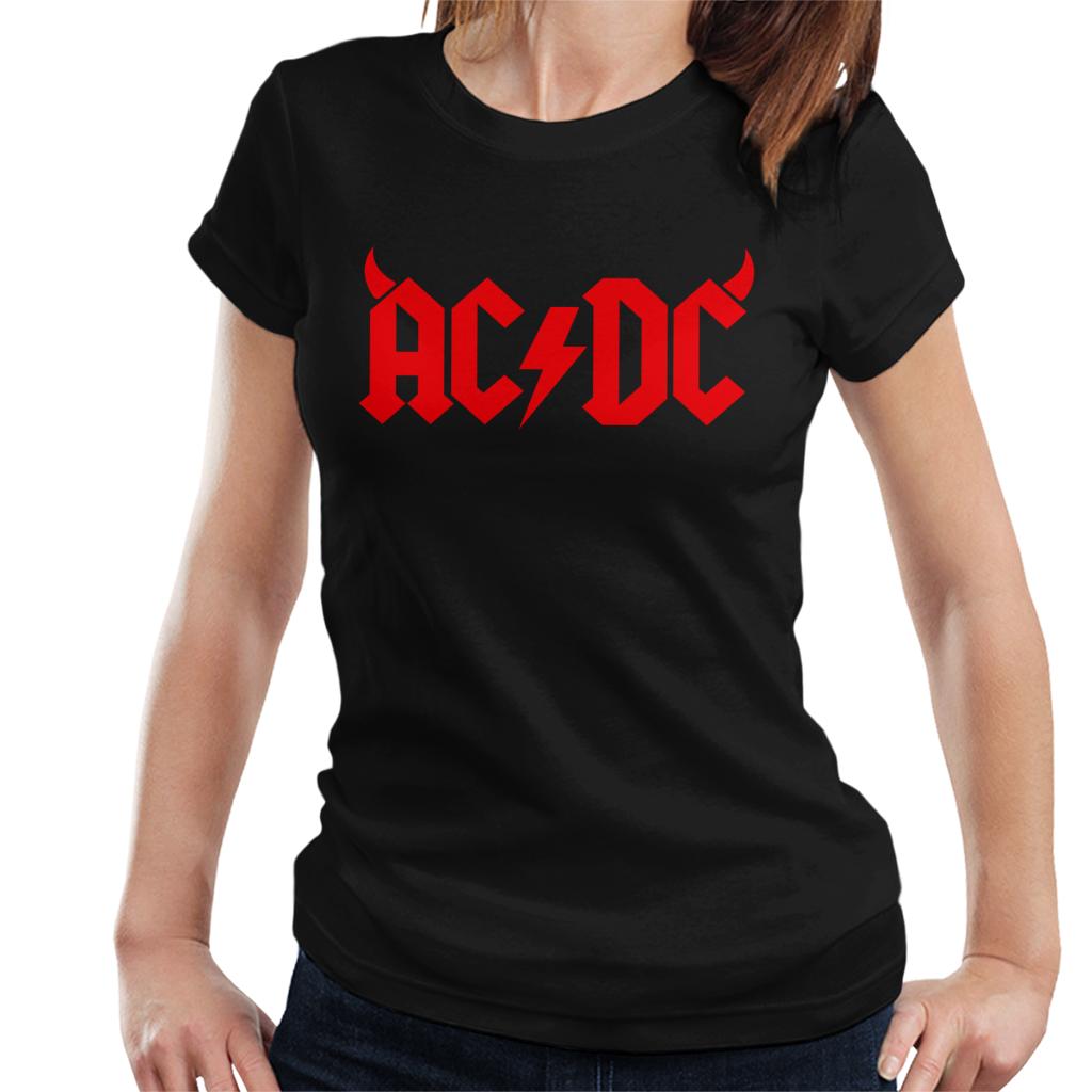 AC/DC Red Horns Logo Women's T-Shirt