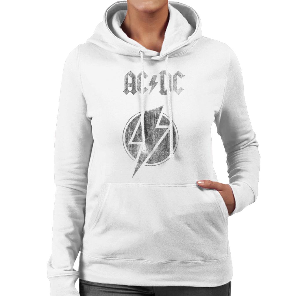 ACDC Logo Lightning Bolt Women's Hooded Sweatshirt-ALL + EVERY