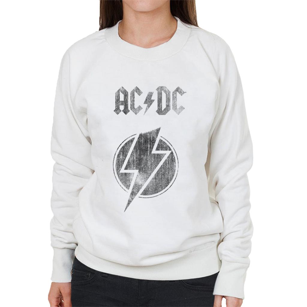 AC/DC Logo Ligtning Bolt Women's Sweatshirt-ALL + EVERY