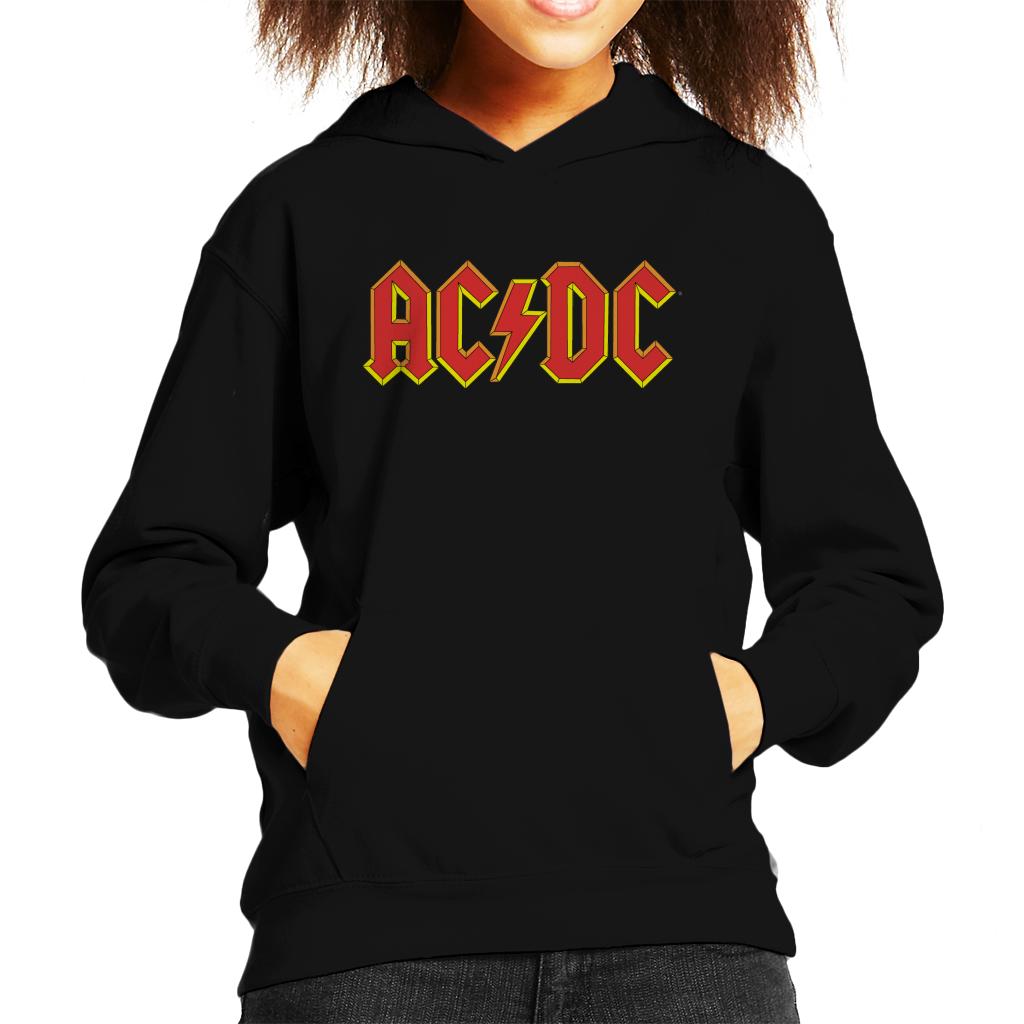 AC/DC Yellow Glow Logo Kid's Hooded Sweatshirt