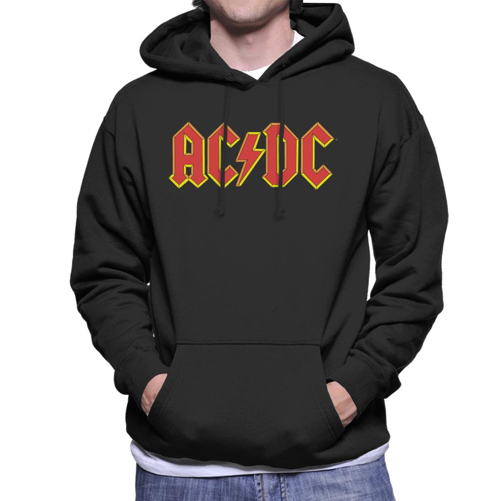 AC/DC Yellow Glow Logo Men's Hooded Sweatshirt