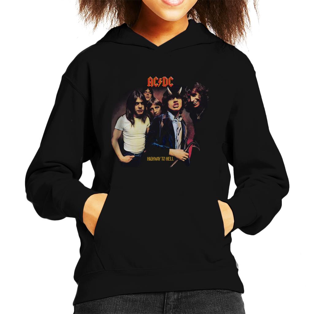 AC/DC Highway To Hell Bandmates Horns Kid's Hooded Sweatshirt