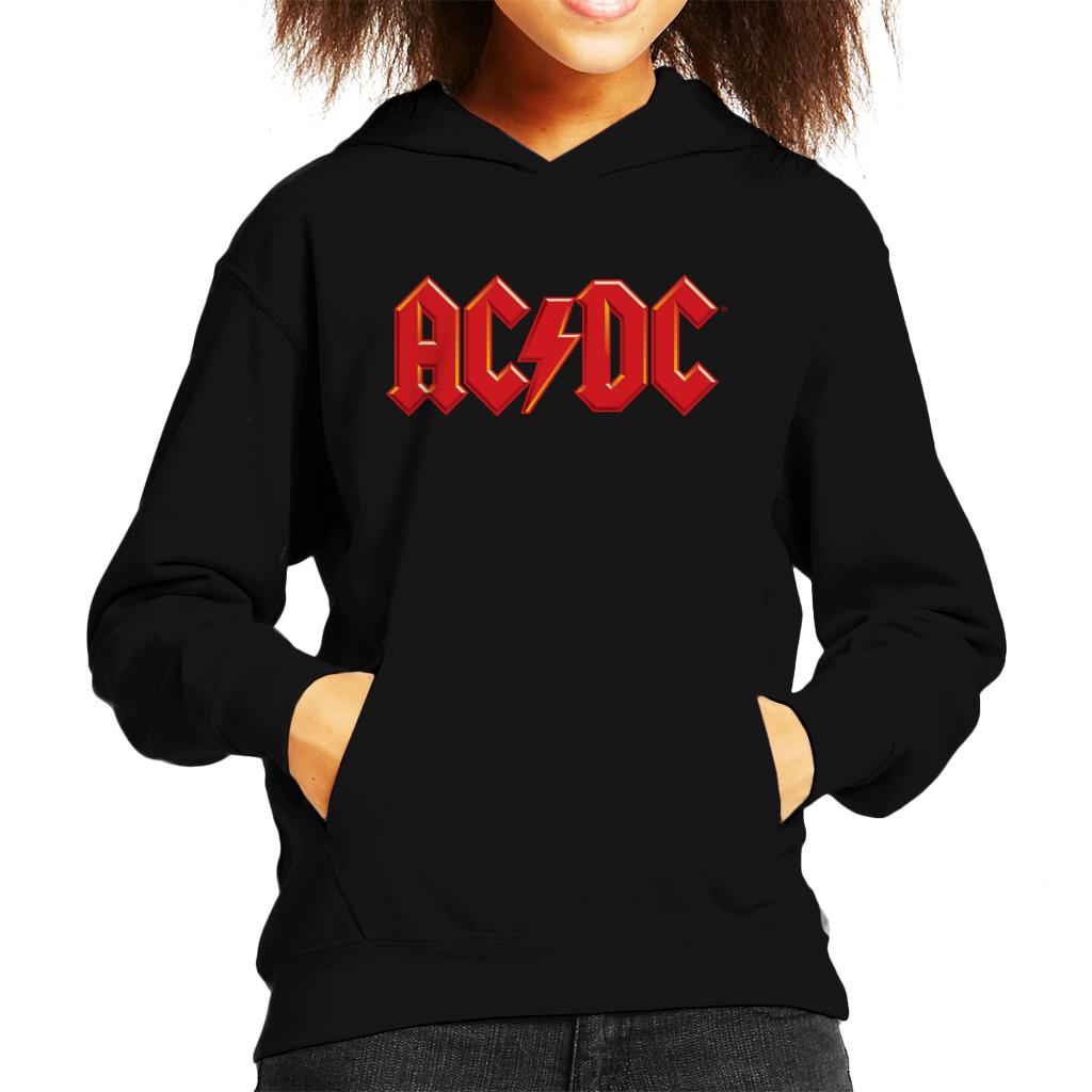 AC/DC Red Thunderbolt Logo Kid's Hooded Sweatshirt