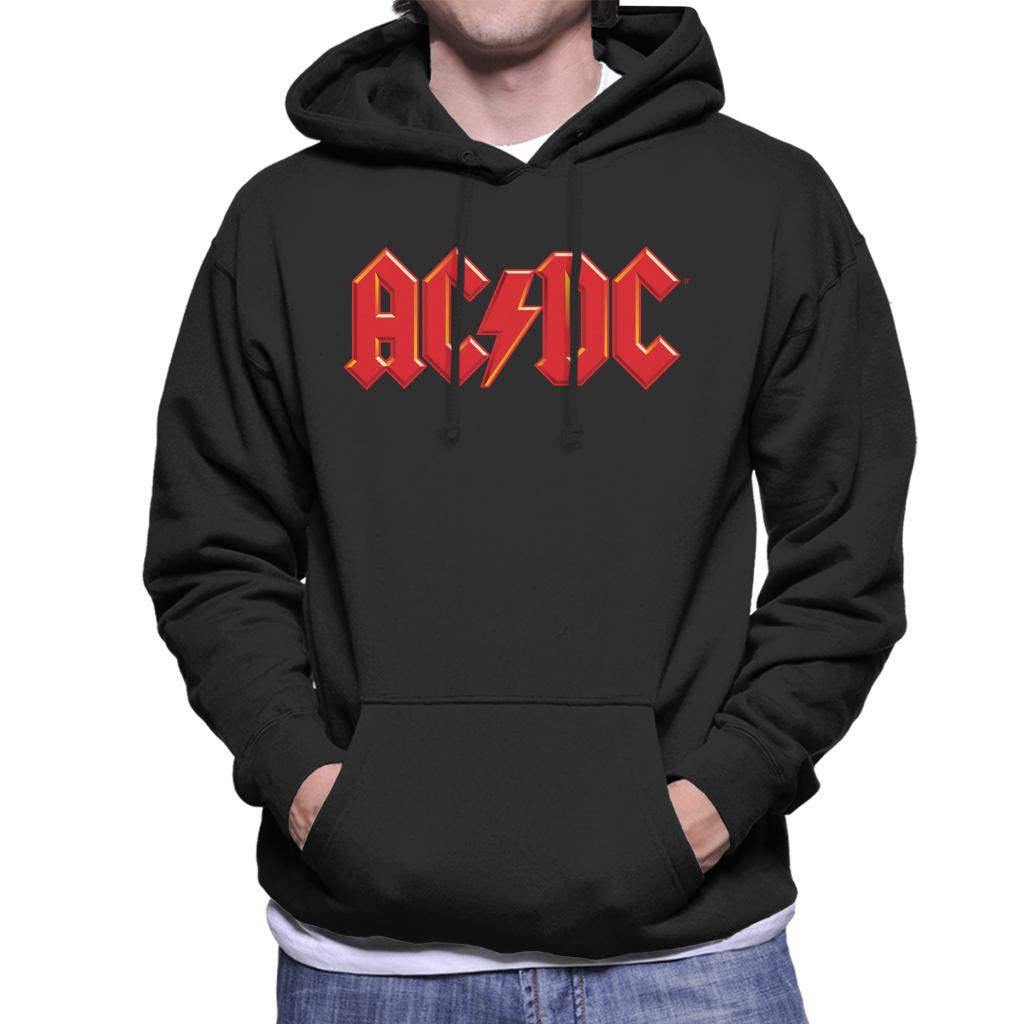 AC/DC Red Thunderbolt Logo Men's Hooded Sweatshirt