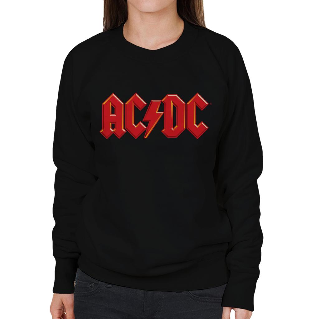 AC/DC Red Thunderbolt Logo Women's Sweatshirt