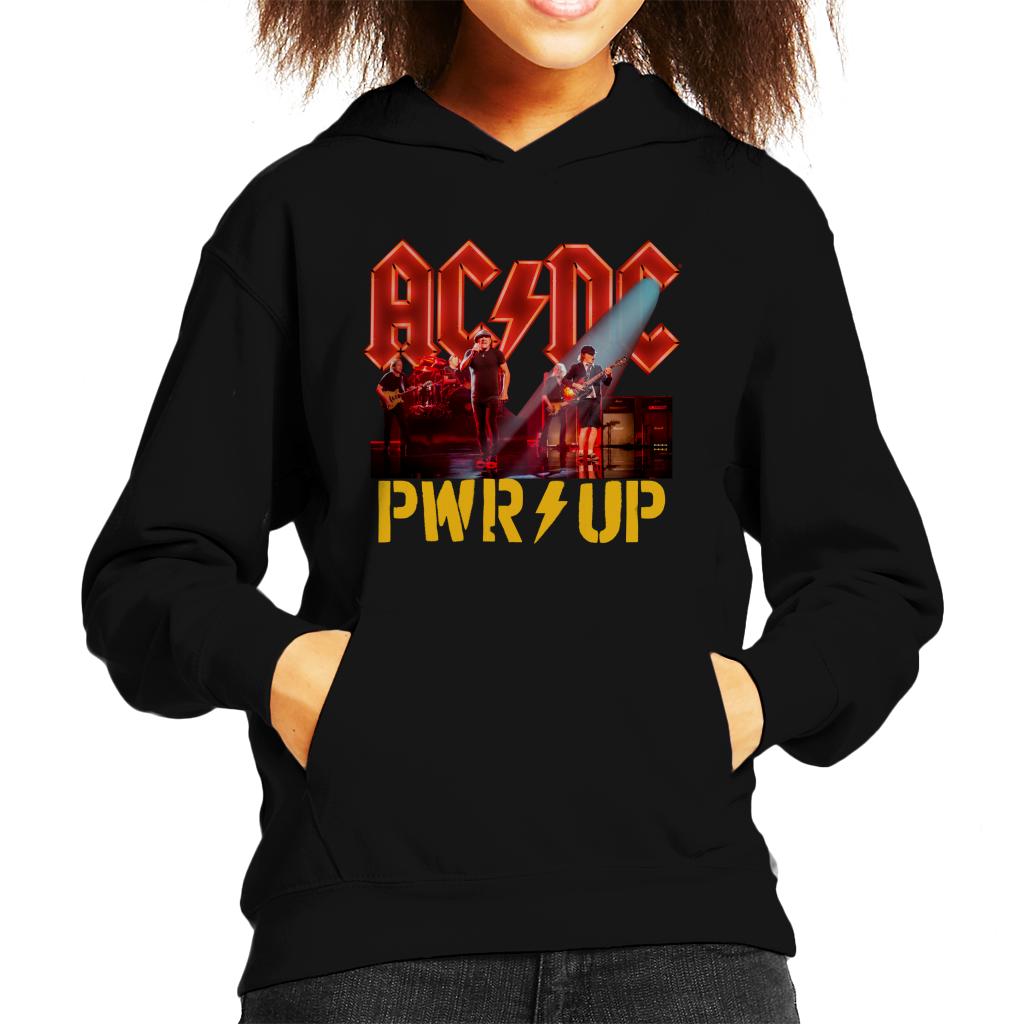 AC/DC Power Up Stage Lights Kid's Hooded Sweatshirt