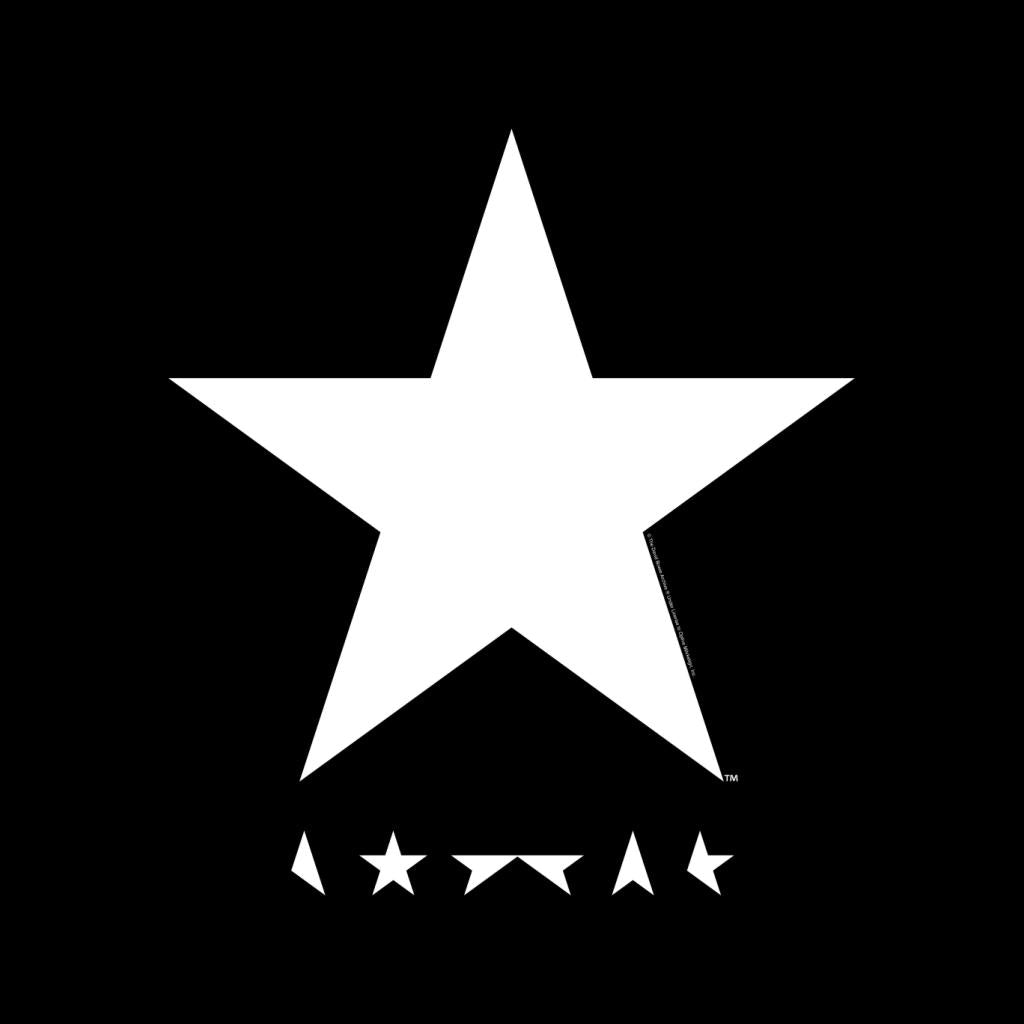 David Bowie Blackstar White Album Logo Men's T-Shirt-ALL + EVERY