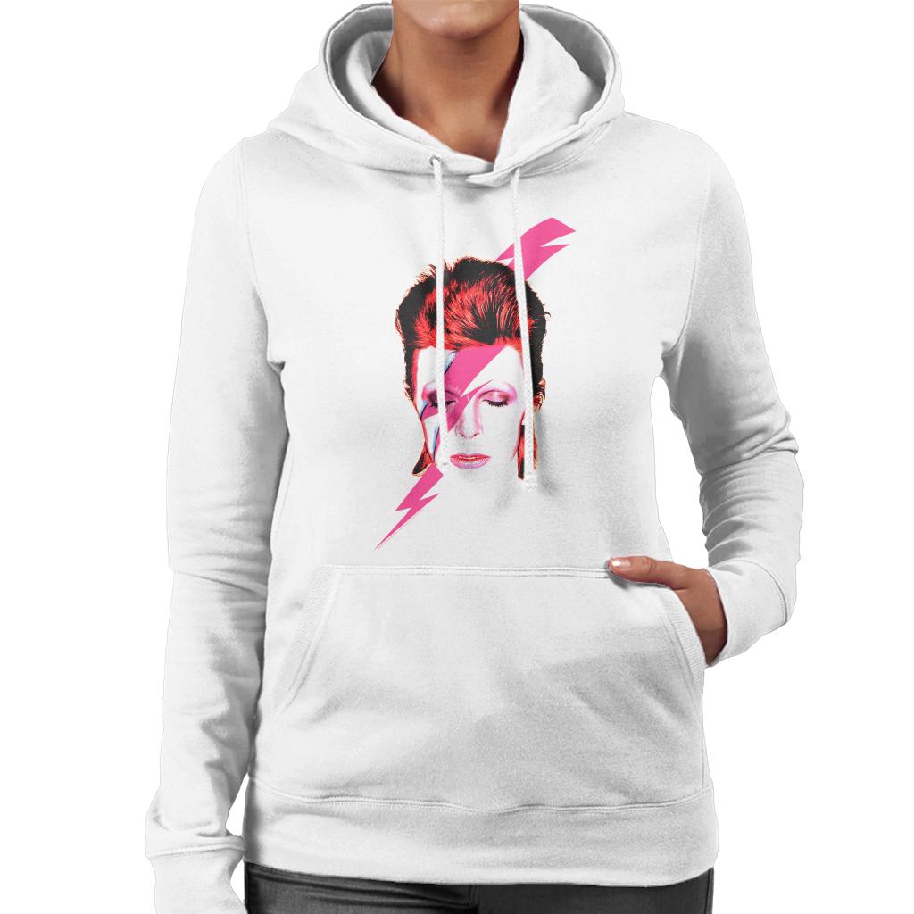 David Bowie Aladdin Sane Lightning Bolt Women's Hooded Sweatshirt-ALL + EVERY