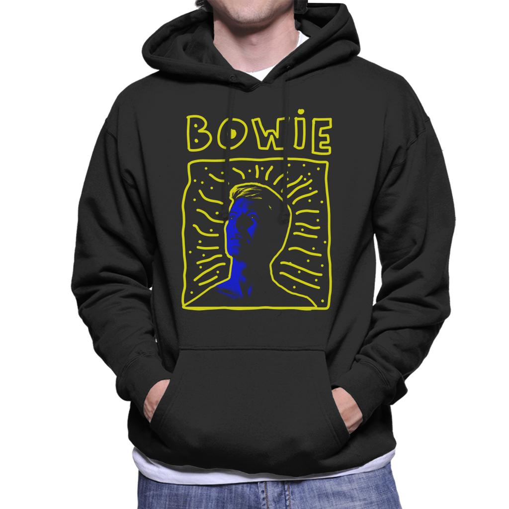 David Bowie 90s Frame Men's Hooded Sweatshirt-ALL + EVERY