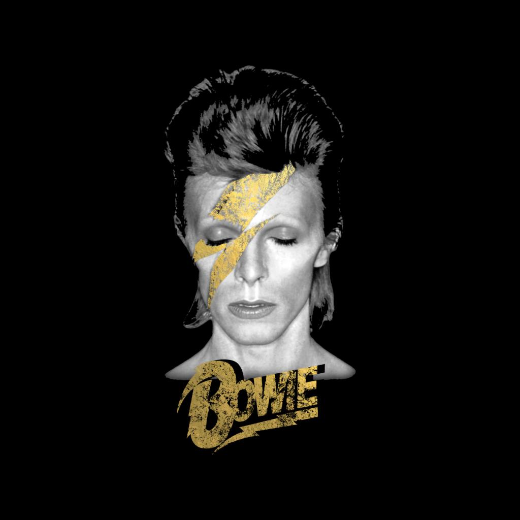 David Bowie Aladdin Sane Golden Lightning Bolt Women's T-Shirt-ALL + EVERY