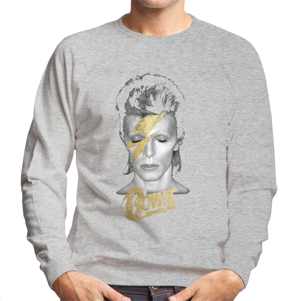 David Bowie Aladdin Sane Golden Lightning Bolt Men's Sweatshirt-ALL + EVERY