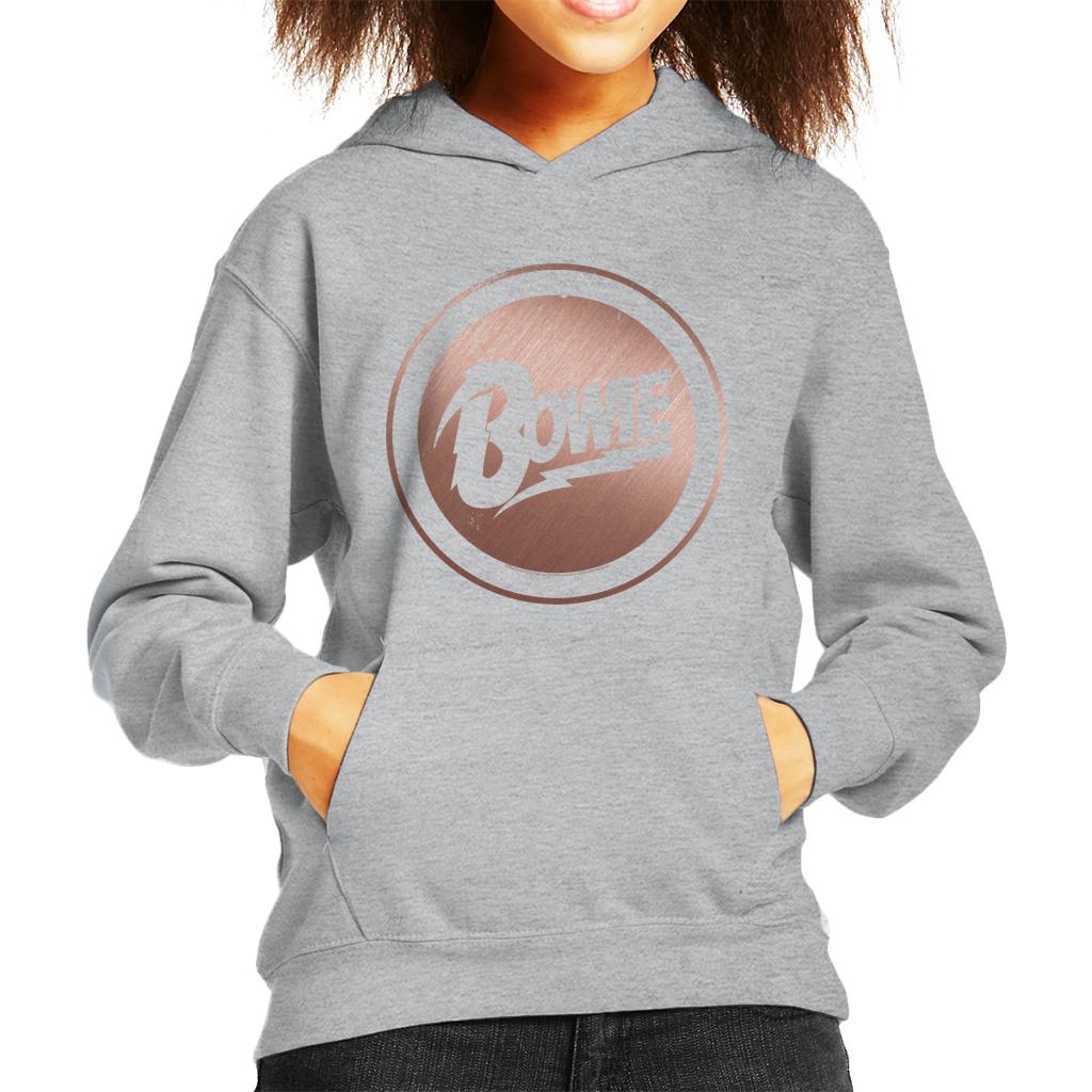 David Bowie Rose Gold Badge Kid's Hooded Sweatshirt-ALL + EVERY