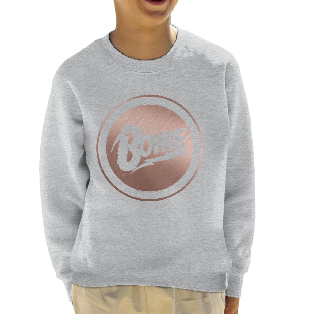 David Bowie Rose Gold Badge Kid's Sweatshirt-ALL + EVERY