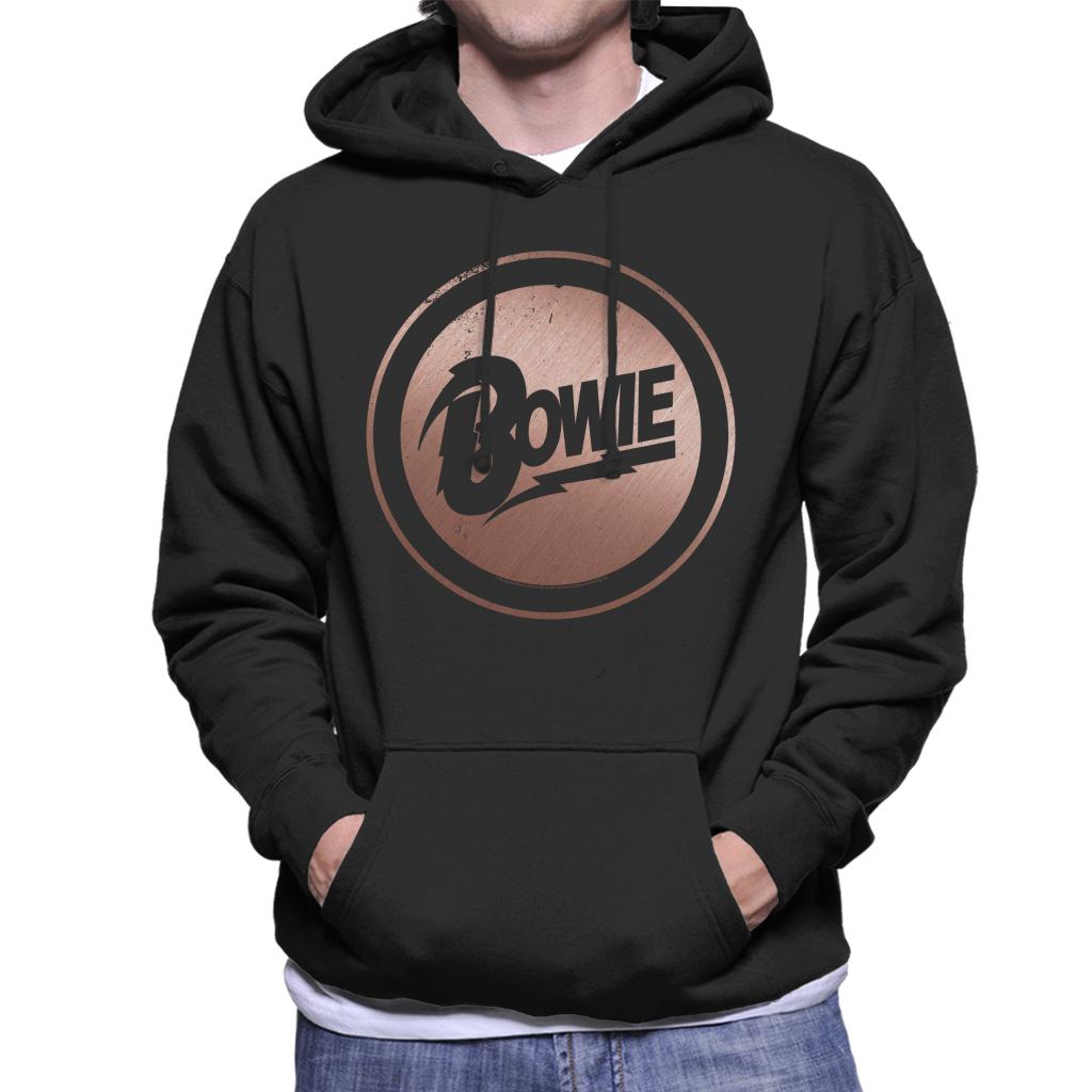 David Bowie Rose Gold Badge Men's Hooded Sweatshirt-ALL + EVERY