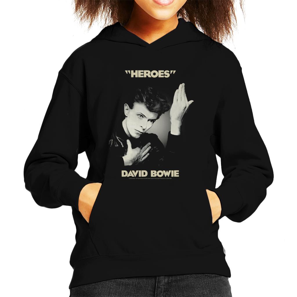 David Bowie Heroes Album Cover Kid's Hooded Sweatshirt-ALL + EVERY