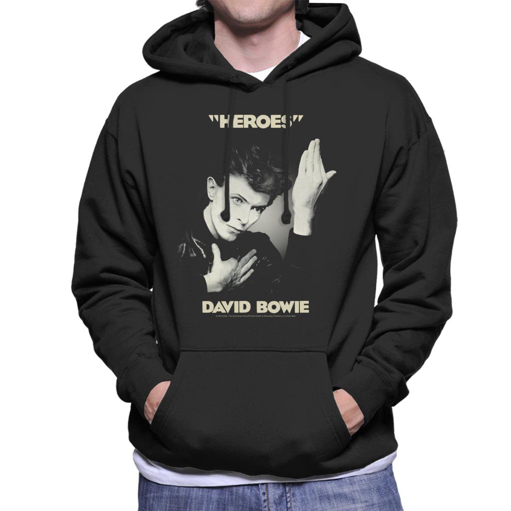 David Bowie Heroes Album Cover Men's Hooded Sweatshirt-ALL + EVERY