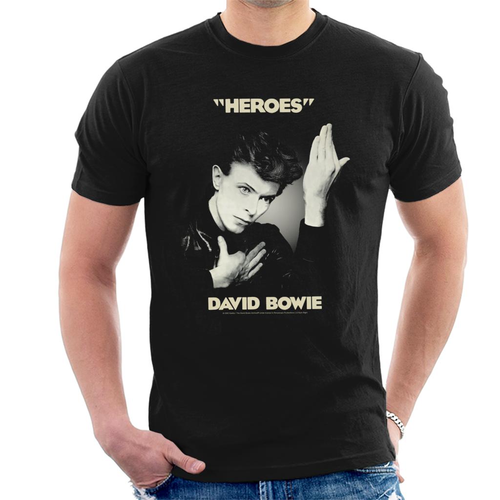 David Bowie Heroes Album Cover Men's T-Shirt-ALL + EVERY