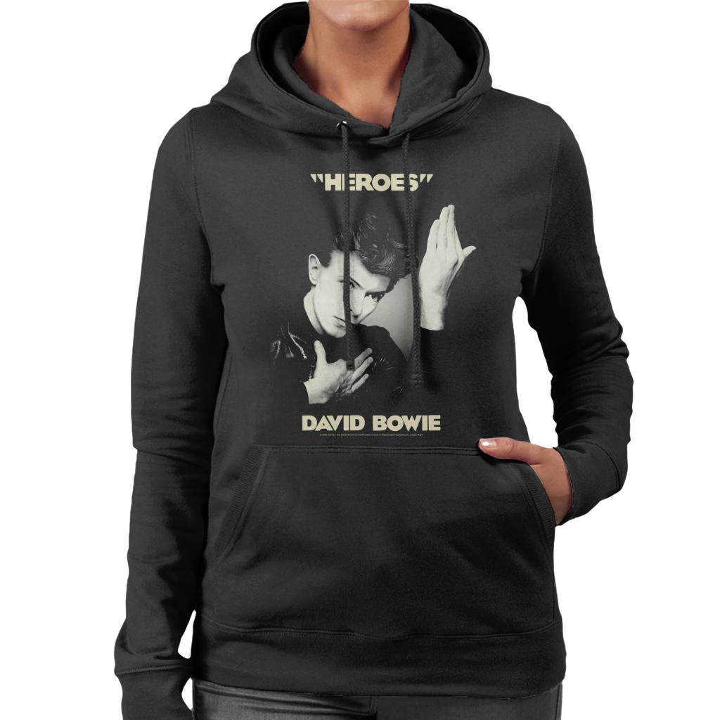 David Bowie Heroes Album Cover Women's Hooded Sweatshirt-ALL + EVERY