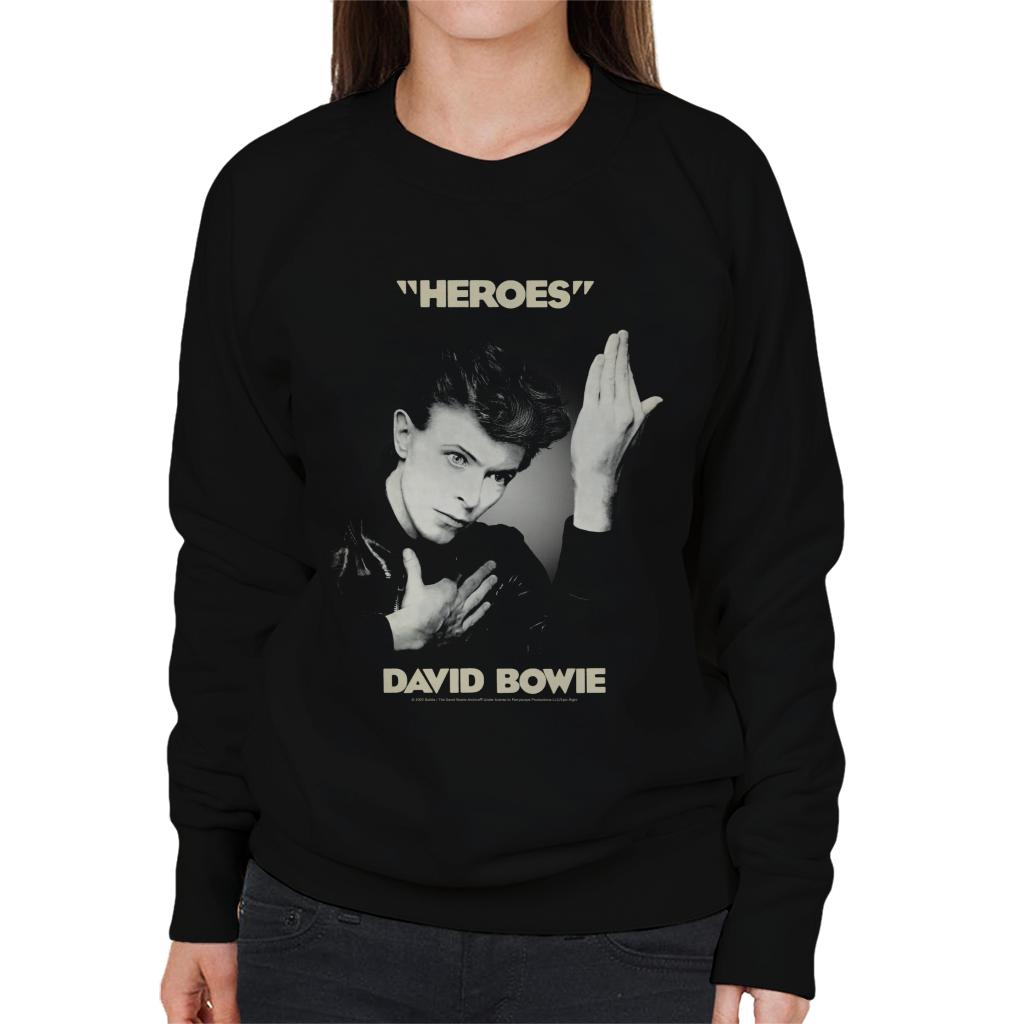 David Bowie Heroes Album Cover Women's Sweatshirt-ALL + EVERY