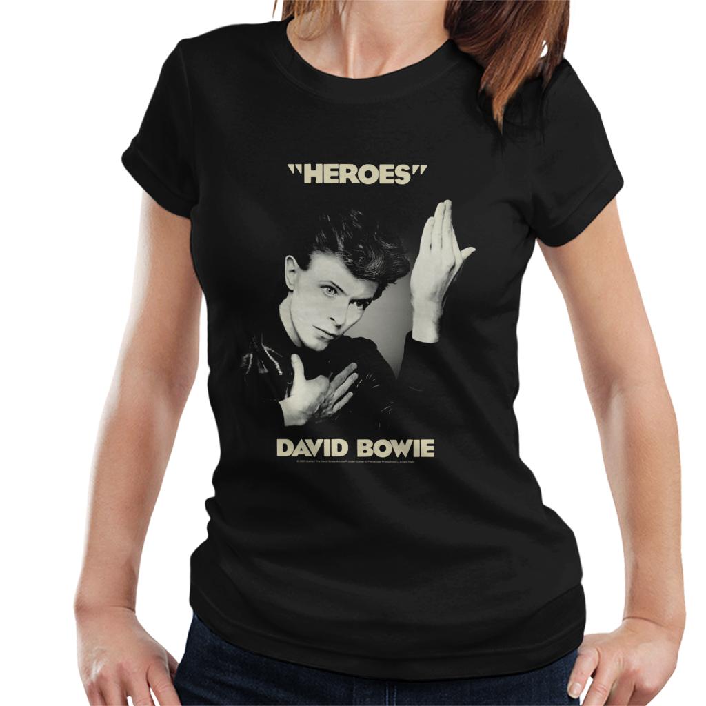 David Bowie Heroes Album Cover Women's T-Shirt-ALL + EVERY