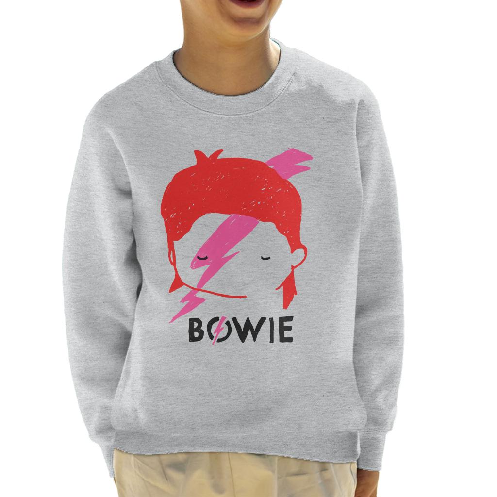 David Bowie Aladdin Sane Lightning Bolt Sketch Kid's Sweatshirt-ALL + EVERY