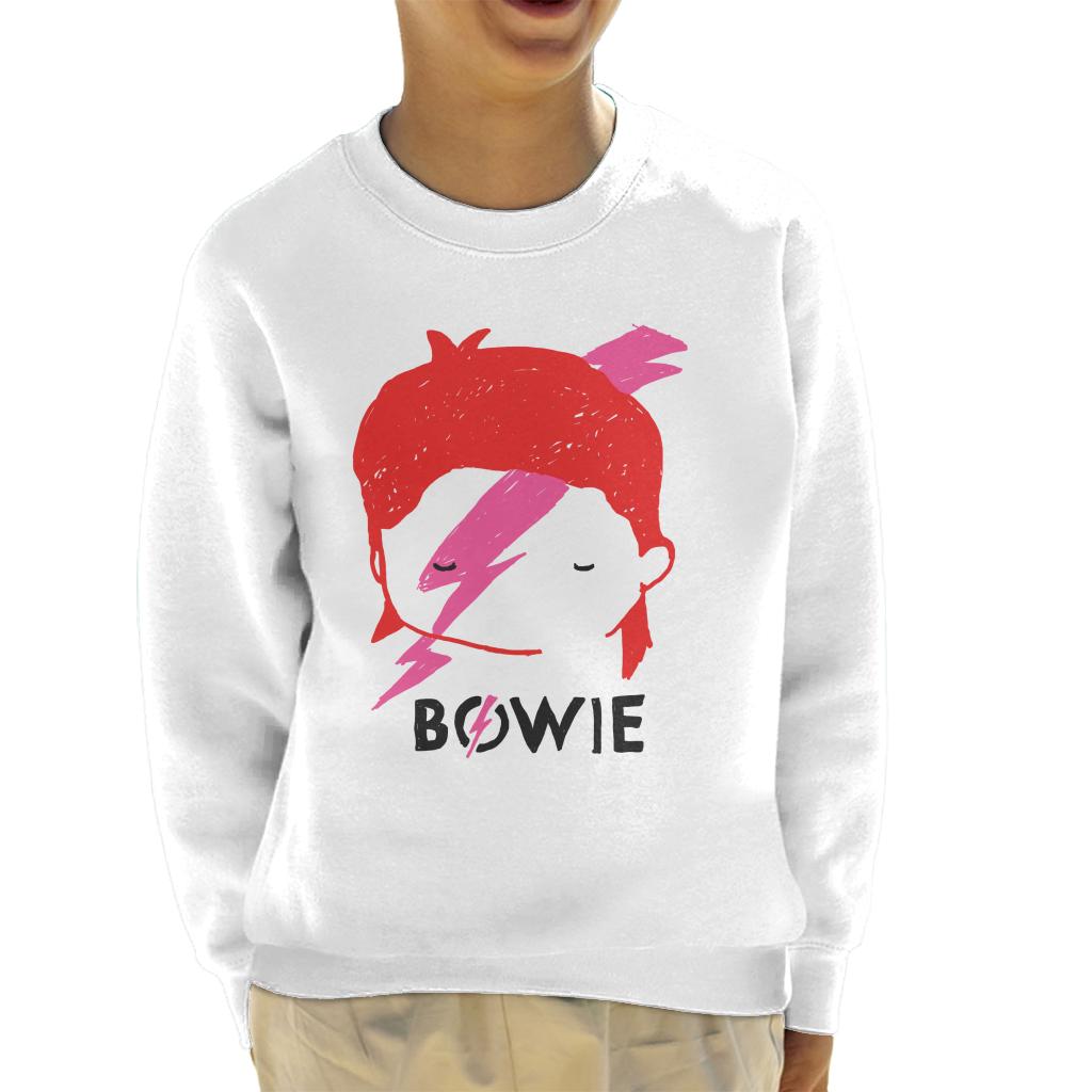 David Bowie Aladdin Sane Lightning Bolt Sketch Kid's Sweatshirt-ALL + EVERY