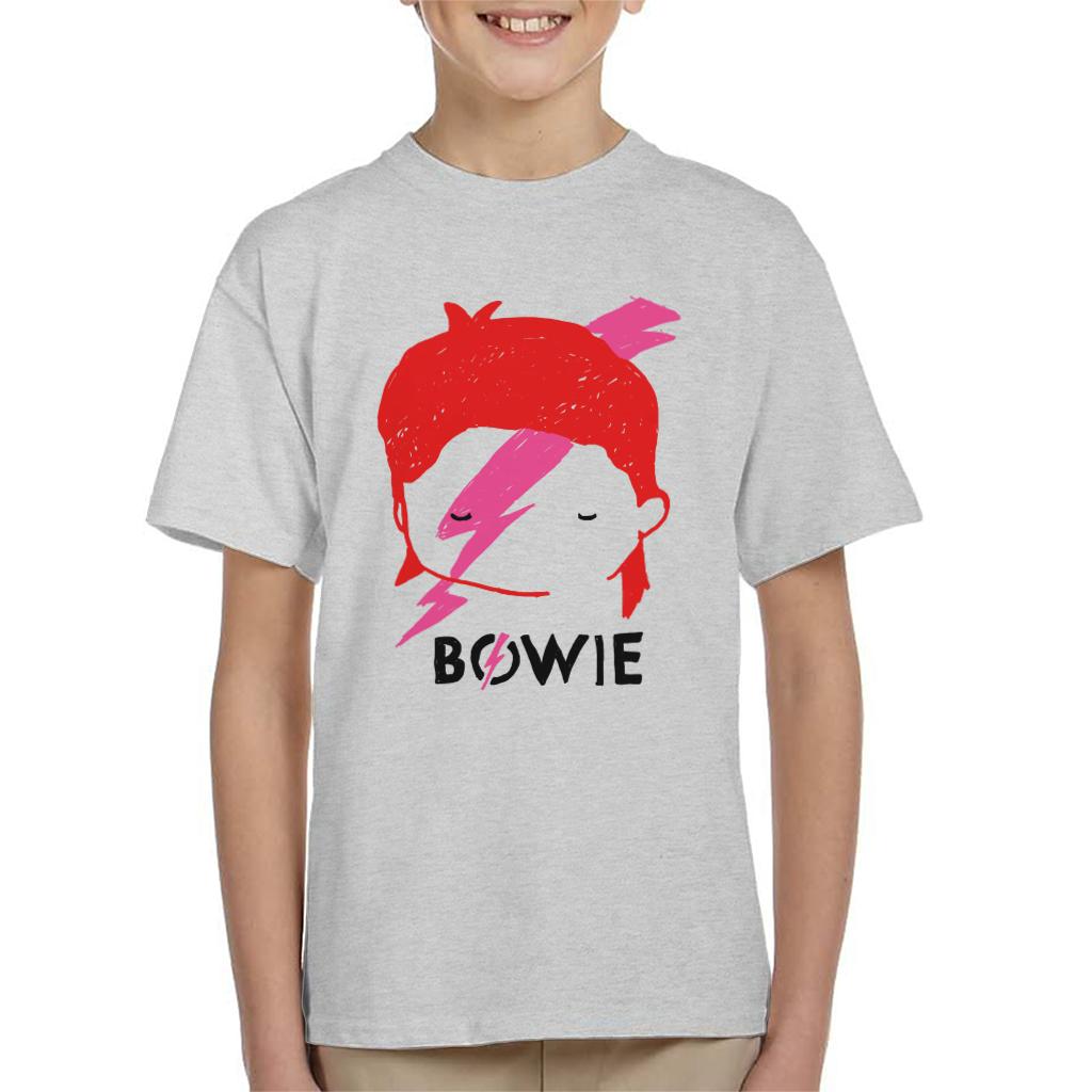 David Bowie Aladdin Sane Lightning Bolt Sketch Kid's T-Shirt-ALL + EVERY