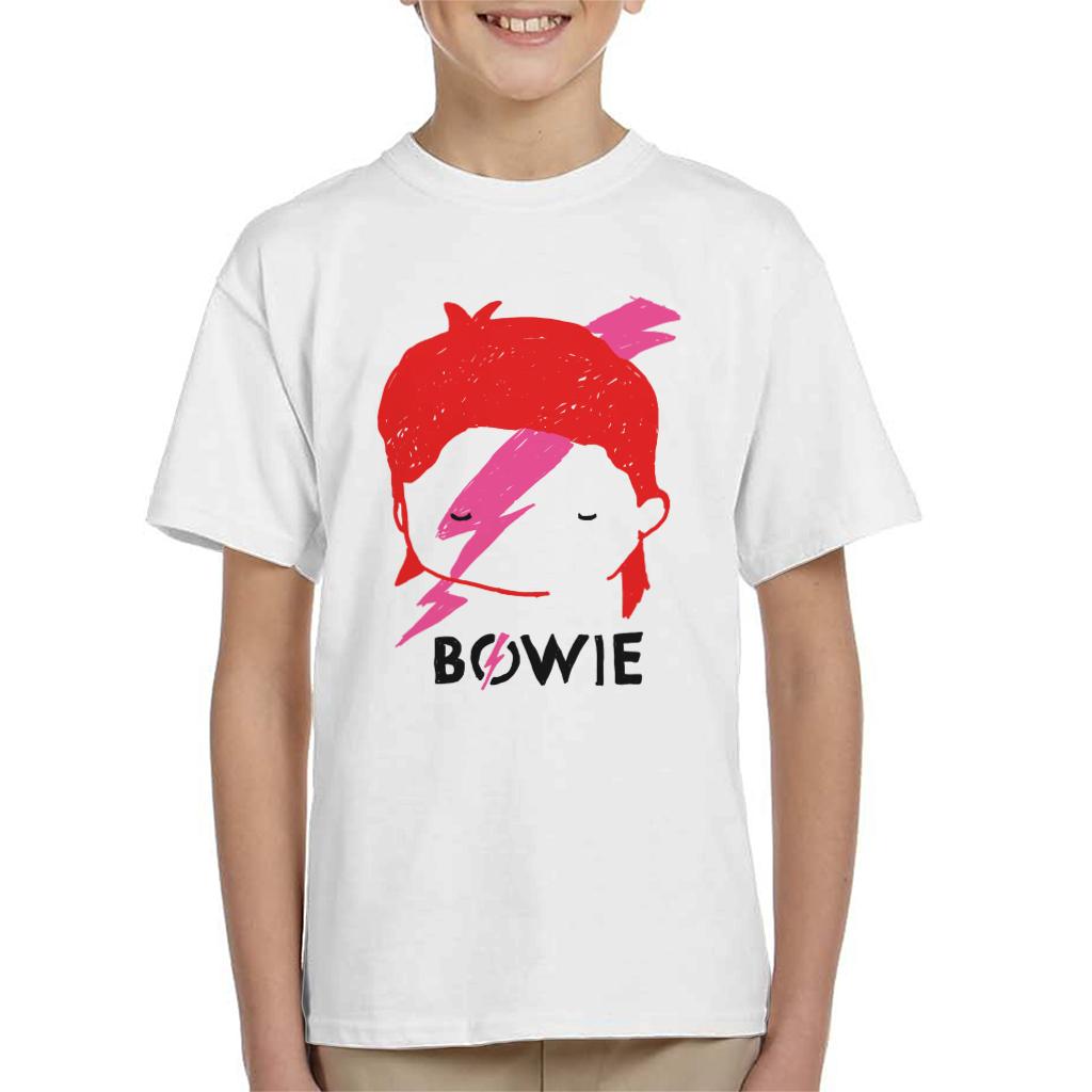 David Bowie Aladdin Sane Lightning Bolt Sketch Kid's T-Shirt-ALL + EVERY