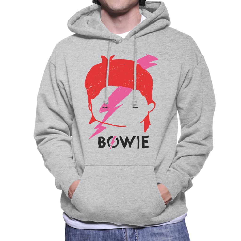 David Bowie Aladdin Sane Lightning Bolt Sketch Men's Hooded Sweatshirt-ALL + EVERY