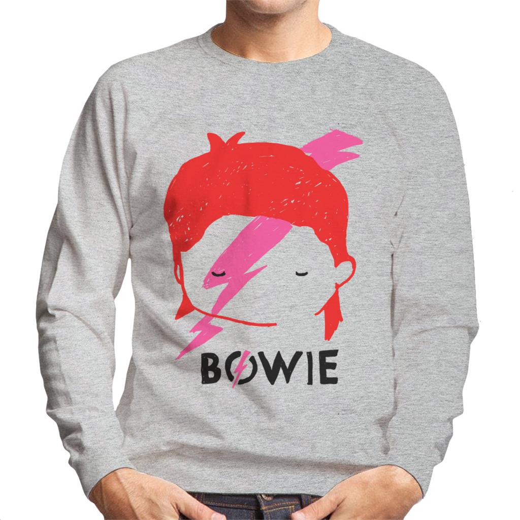 David Bowie Aladdin Sane Lightning Bolt Sketch Men's Sweatshirt-ALL + EVERY