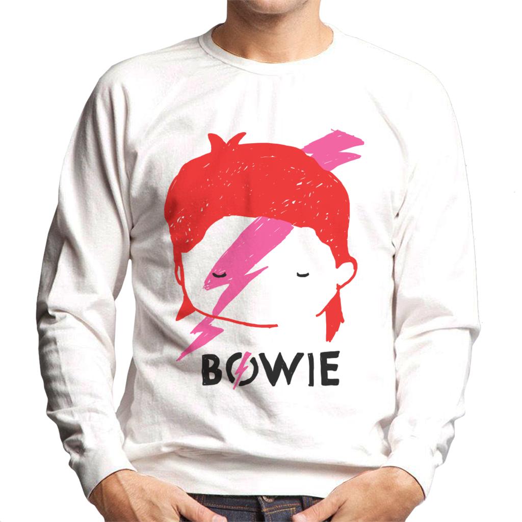 David Bowie Aladdin Sane Lightning Bolt Sketch Men's Sweatshirt-ALL + EVERY