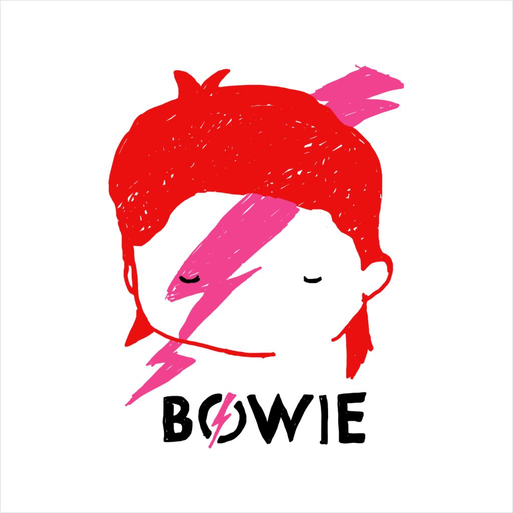 David Bowie Aladdin Sane Lightning Bolt Sketch Women's T-Shirt-ALL + EVERY