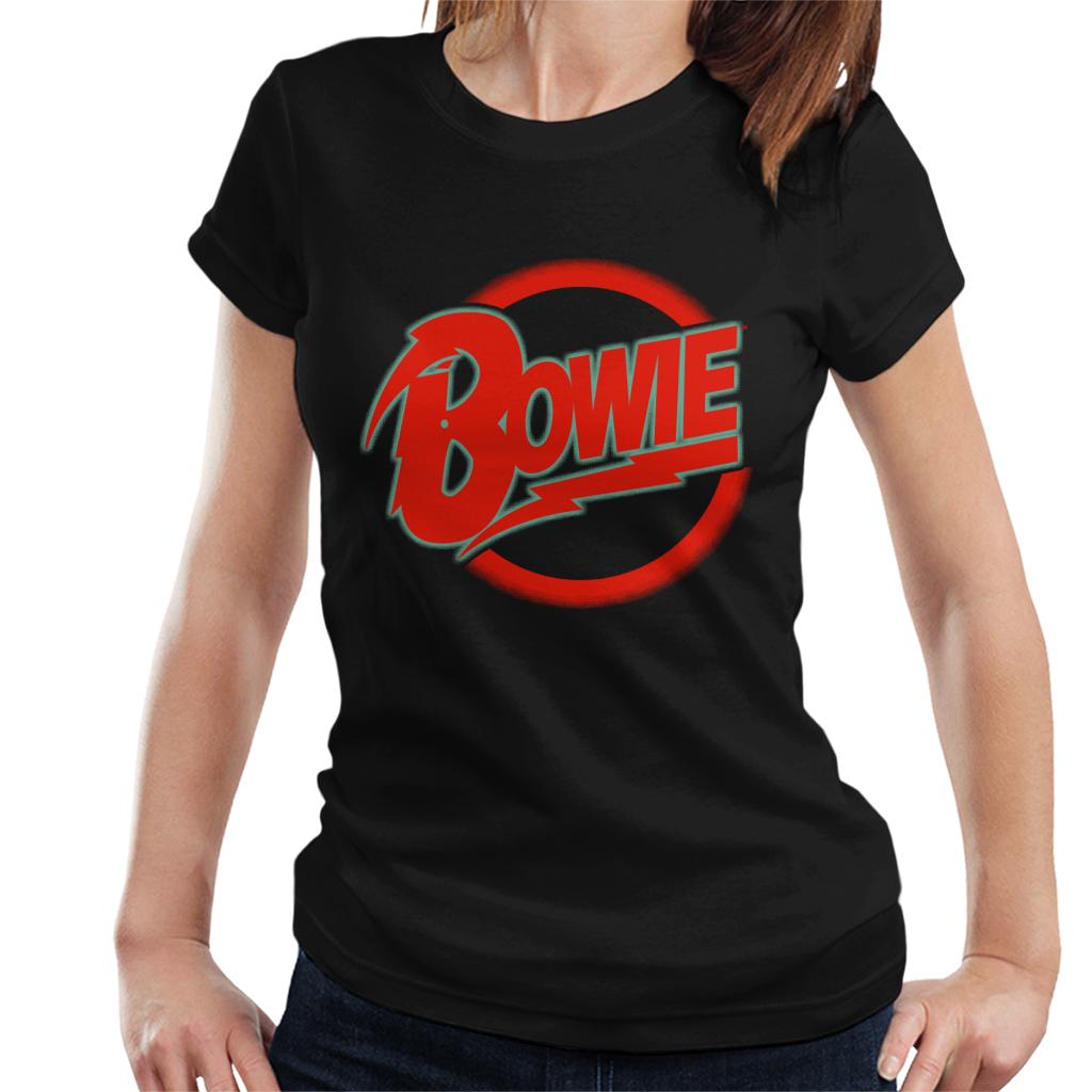 David Bowie Neon Logo Women's T-Shirt-ALL + EVERY