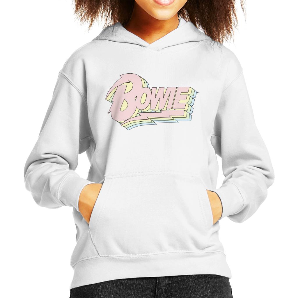 David Bowie Pastel Logo Kid's Hooded Sweatshirt-ALL + EVERY