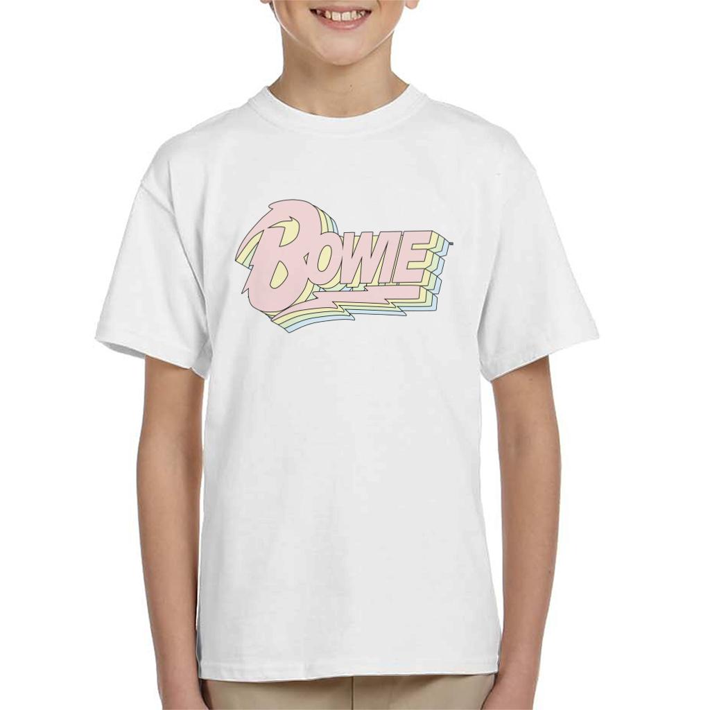 David Bowie Pastel Logo Kid's T-Shirt-ALL + EVERY