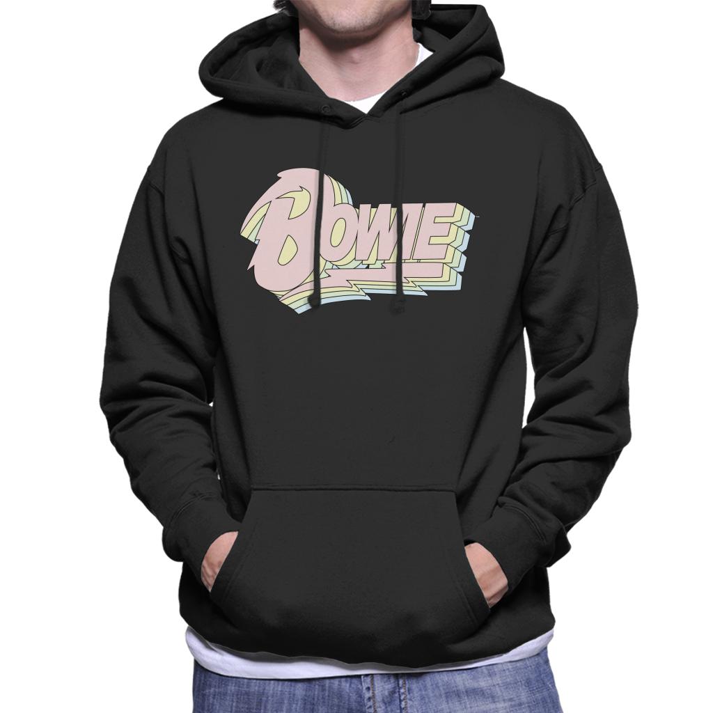 David Bowie Pastel Logo Men's Hooded Sweatshirt-ALL + EVERY