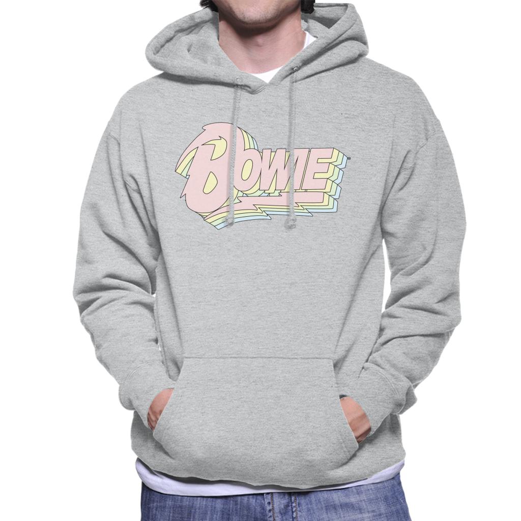 David Bowie Pastel Logo Men's Hooded Sweatshirt-ALL + EVERY