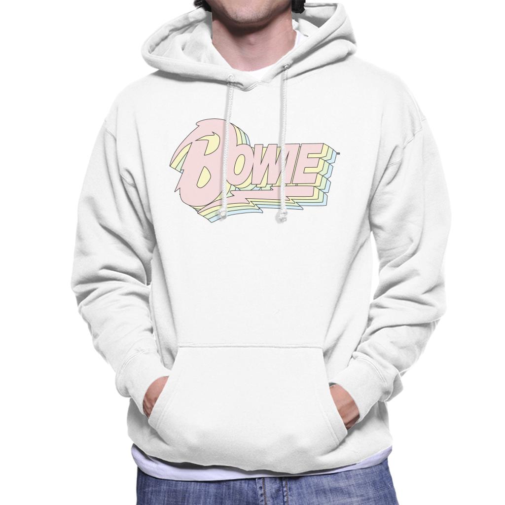 David Bowie Pastel Logo Men's Hooded Sweatshirt-ALL + EVERY